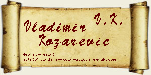 Vladimir Kozarević vizit kartica